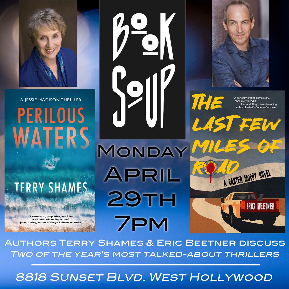 Monday the 29th at the legendary @BookSoup on the Sunset strip