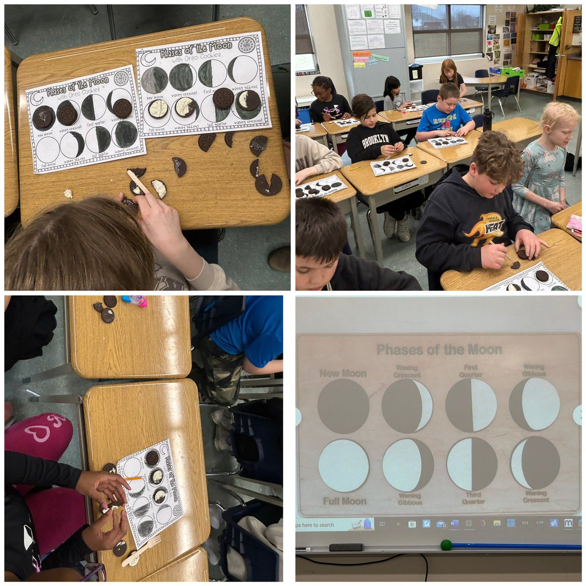 Learning about the solar eclipse and the phases of the moon with Oreos…what could be better?? <a href="/LynndaleHeights/">Lynndale Heights PS</a> <a href="/GEDSB/">Grand Erie District School Board</a>