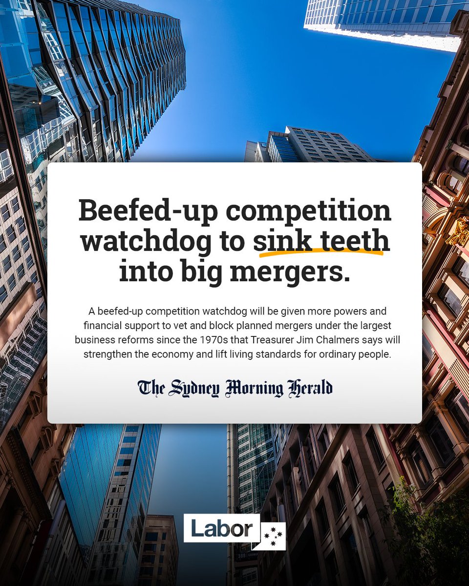 The @AlboMP @AustralianLabor Government is empowering the @ACCC with the resourcing and reform that it needs to ensure consumers are front and centre in a more competitive and dynamic economy. #auspol #ausecon