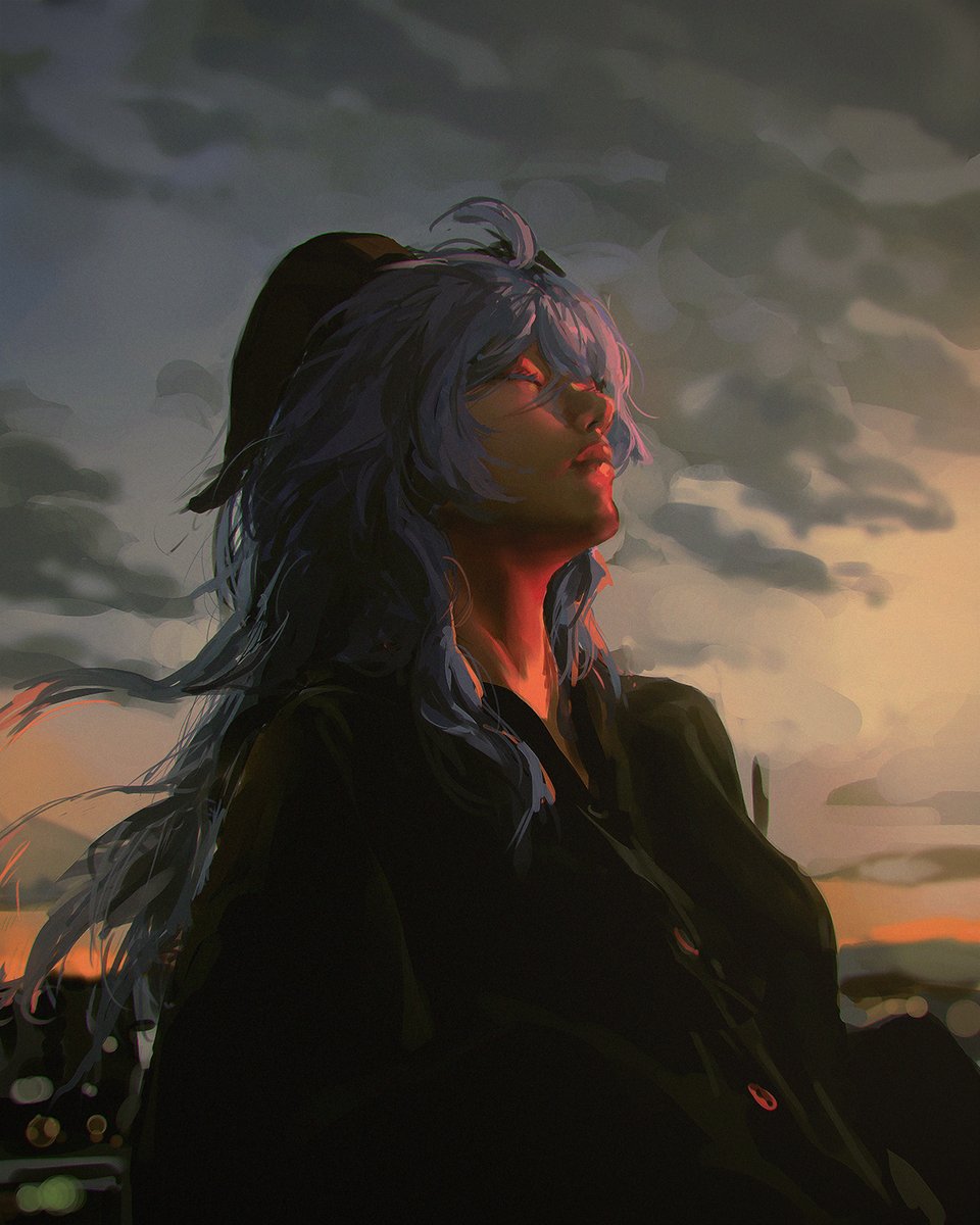 PluviumG's tweet image. Hi #PortfolioDay 
I like drawing semirealistic portraits