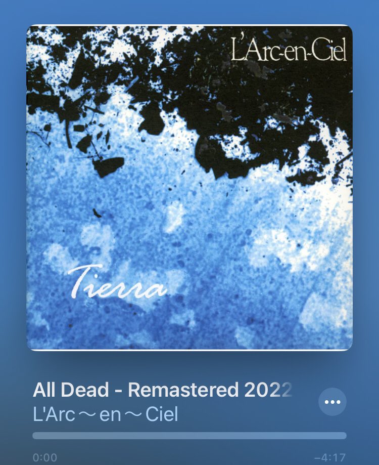 おはようございます。
今朝の一曲「All Dead」

最高！！🙌

今日も1日ぼちぼち頑張りましょ〜！🌈

#LArcenCiel  #ラルク #LArc_en_Ciel