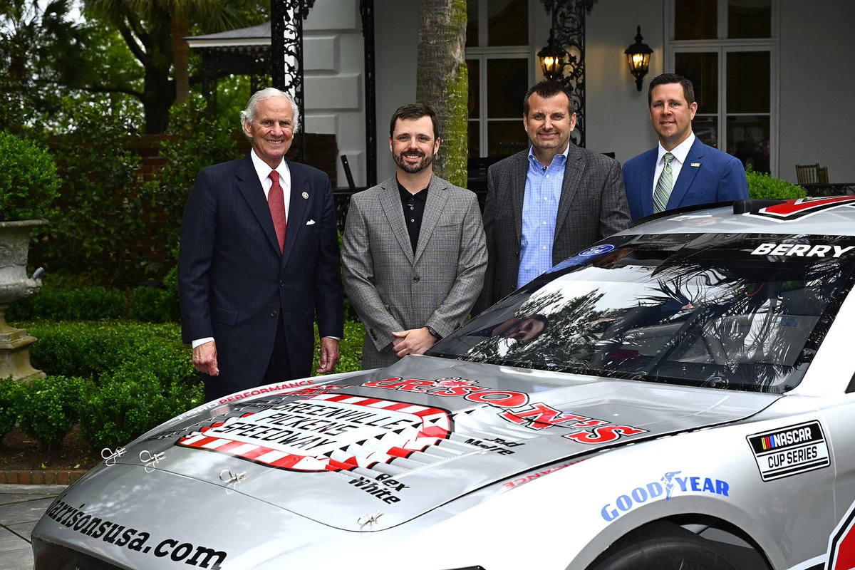 It was an honor to be invited to the Governors Mansion to celebrate the upcoming #NASCARThrowback Weekend. Thank you to Josh Berry for joining us to unveil his throwback paint scheme!