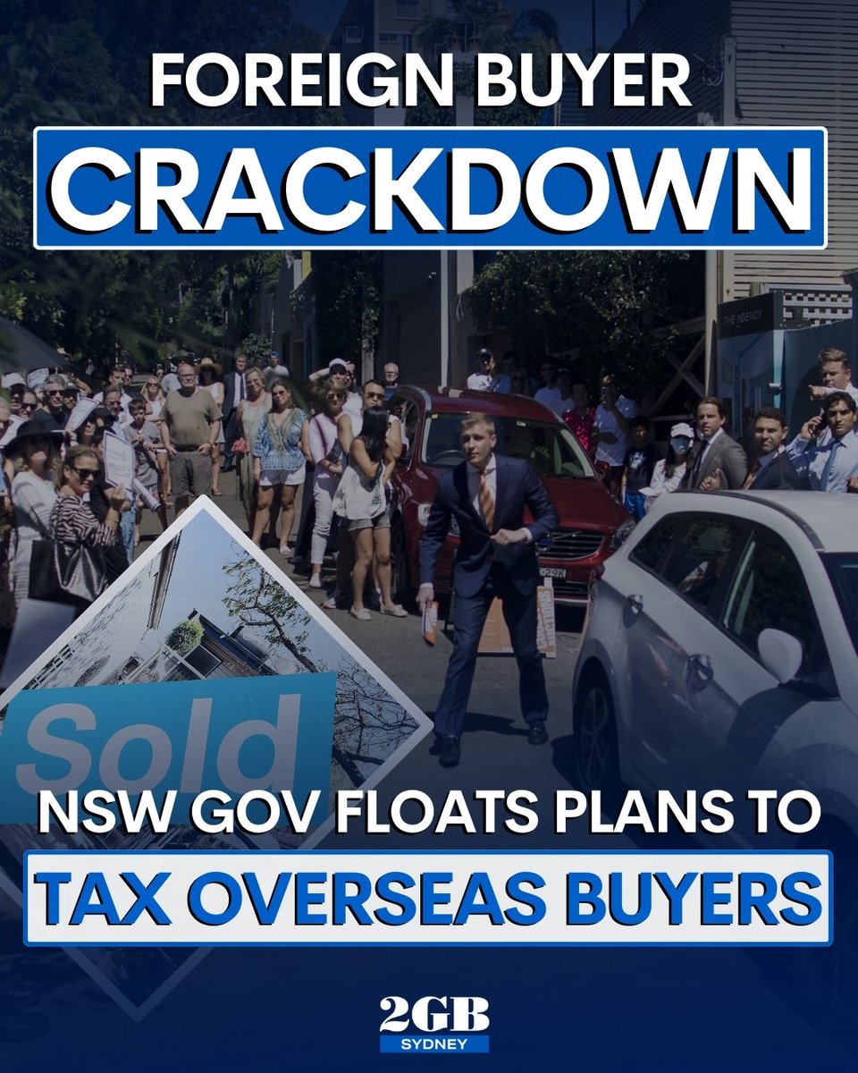 Daniel Mookhey is planning to crack down on foreign buyers. The NSW Treasurer is considering a levy on overseas investors. He says it would help ensure they’re paying their fair share towards building new homes. Listen to the details HERE. 🎧omny.fm/shows/ben-ford…🎧