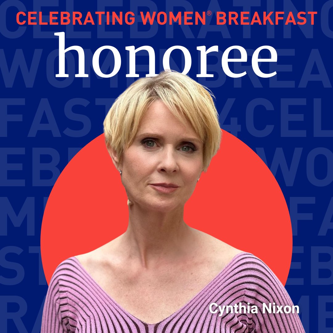 A round of applause for Cynthia Nixon at the Celebrating Women Breakfast! Emmy & Tony winner, LGBTQ+ activist, and all-around inspiration. Join us on May 8 give.nywf.org/cwb2024 #CynthiaNixon #CelebrateWomen #CWB2024