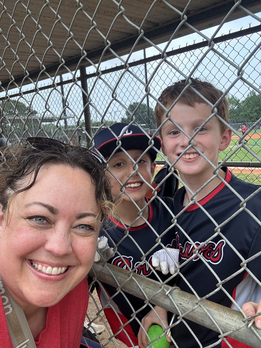 Love cheering on my @BlackBearkats out in the wild. These boys had an amazing baseball game— glad the rain skirted around us tonight. I was super proud of C’s triple and G’s catching. Go Braves! @BlackElemPE #CFISDspirit