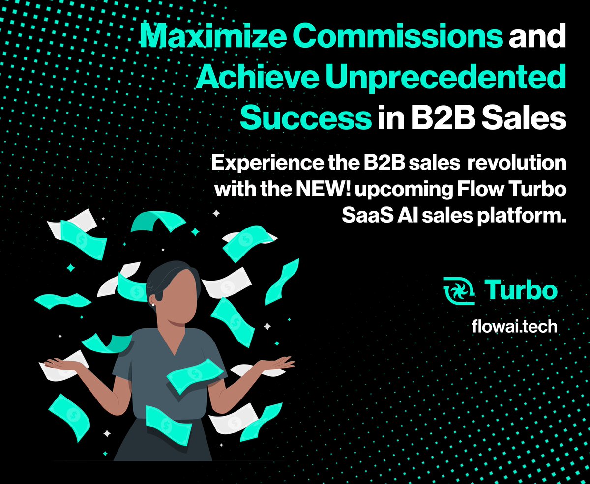 B2B Sales Leader, Take Your #B2B Sales Organization to New Heights and Become a Higher Earner with the Cutting-Edge NEW! Upcoming Flow Turbo SaaS #AI Sales Platform: Revolutionize Your B2B #Sales Journey and Accelerate Your Earnings Skywards!...

linkedin.com/posts/flow-glo…