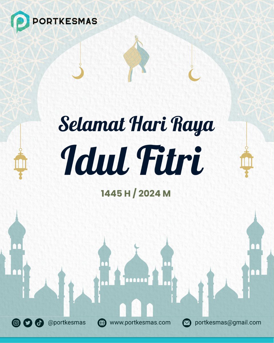 Selamat Hari Raya Idul Fitri, 1 Syawal 1445 H✨
Mohon maaf lahir dan batin. Semoga kita semua diberkahi dengan kedamaian, kebahagiaan, dan kesuksesan di hari yang fitri ini😇

#Portkesmas 
#MudaSatSet