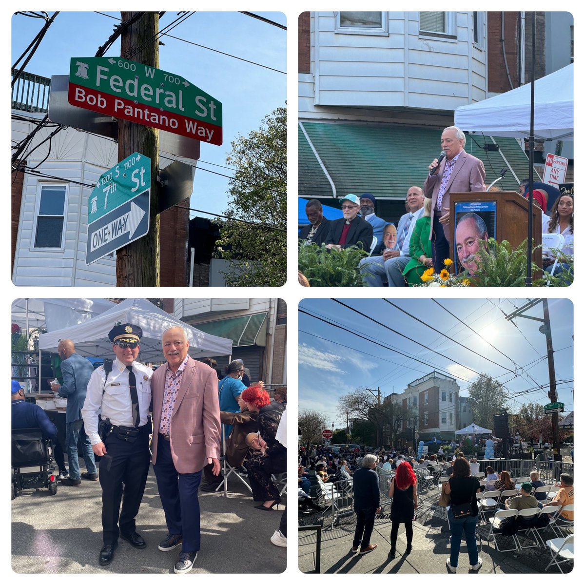 The City of Philadelphia dedicated 7th and Federal to South Philly’s own Bob Pantano of 98.1 WOGL! Bob Pantano has been a DJ and music industry icon in the Philadelphia area for 50+ years!🎶 🎵