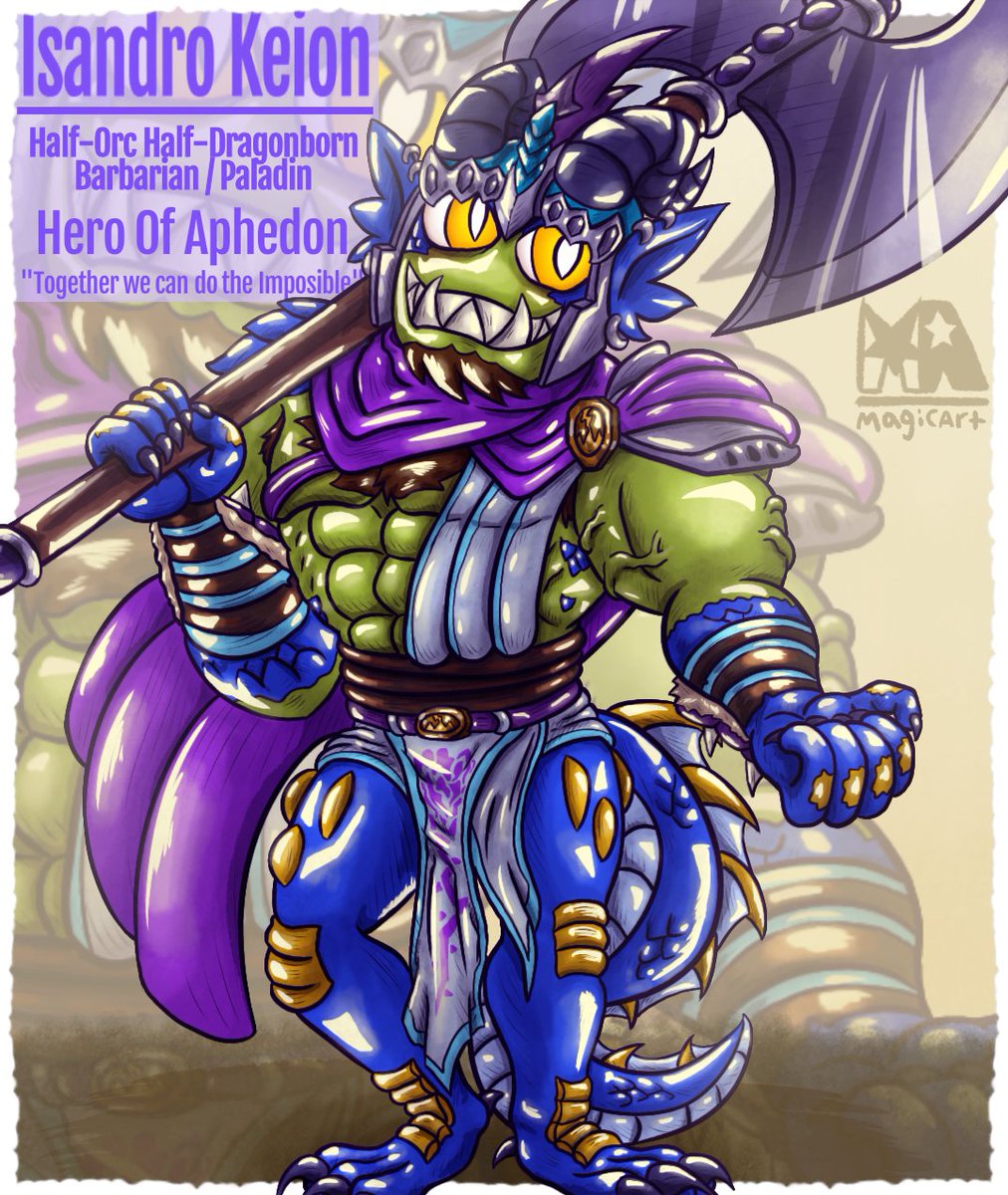 MagicArtDraws's tweet image. Happy #PortfolioDay I'm Magic Art Draws, I have a cartoony style and draw mostly fantasy art, stuff based on my ttrpg stories, ocs and the occasional Fan Art. Hope you enjoy my work