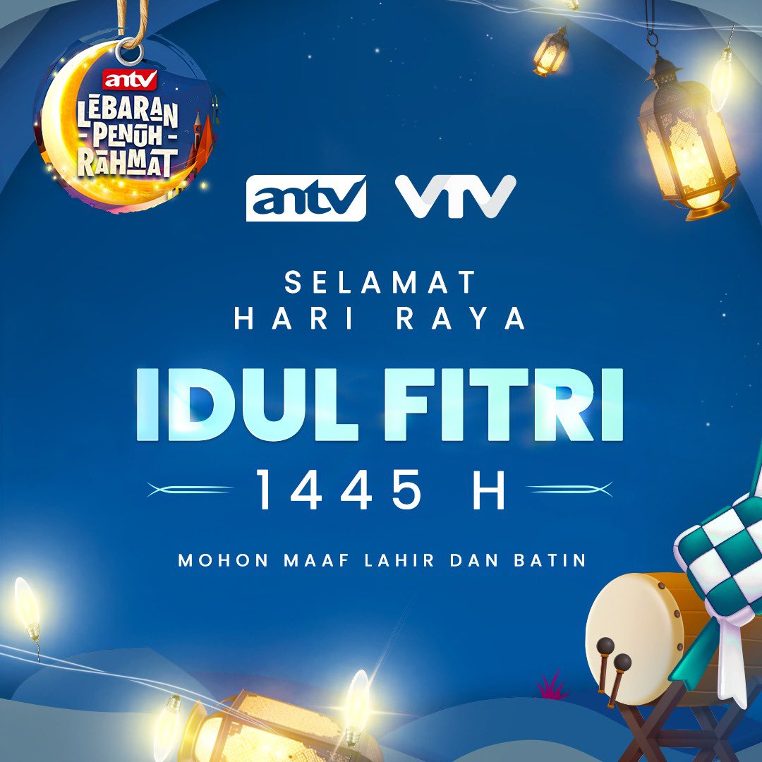 Mari kita sambut hari yang fitri dengan mempererat silaturahmi. Selamat Hari Raya Idul Fitri 1445 H, Mohon Maaf Lahir dan Batin ✨ 'Mudik Lebaran Dimanapun Ramenya Nonton ANTV' #HariRayaIdulFitri1445H #ANTVRame #Lebaran2024