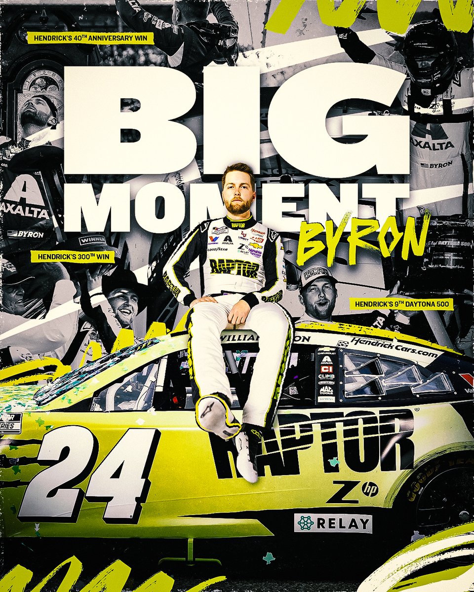 When there's a big @TeamHendrick milestone to be reached, you can count on @WilliamByron to perform.