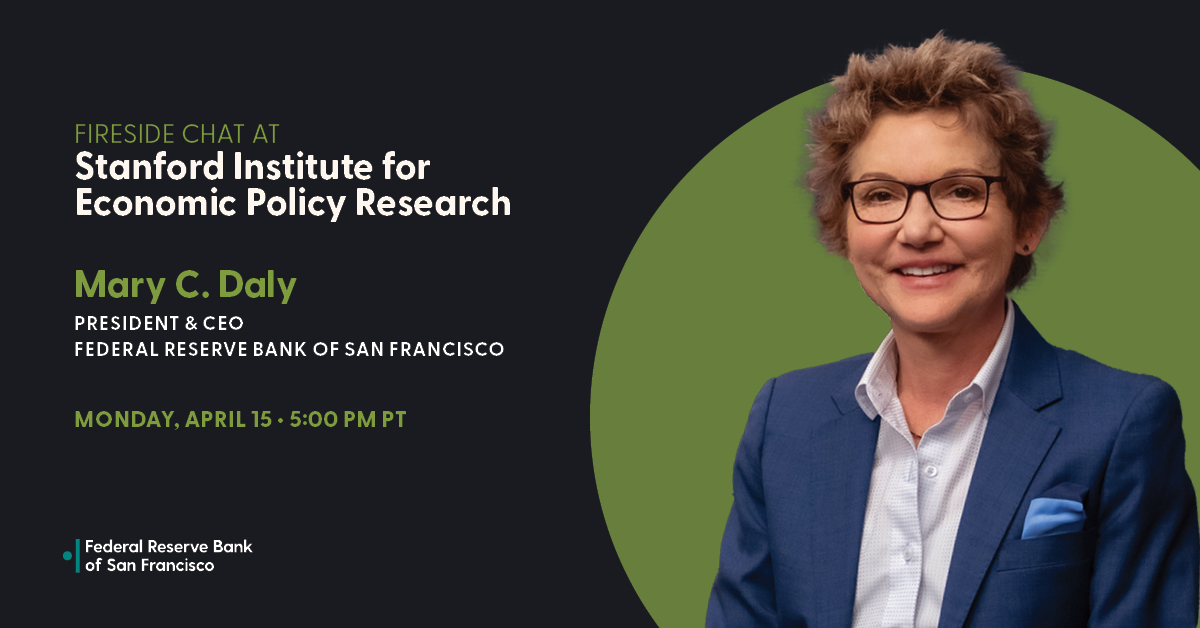 Join us for a fireside chat with President @MaryDalyEcon at the Stanford Institute for Economic Policy Research (@SIEPR) Associates Meeting sffed.us/4aMpY1X