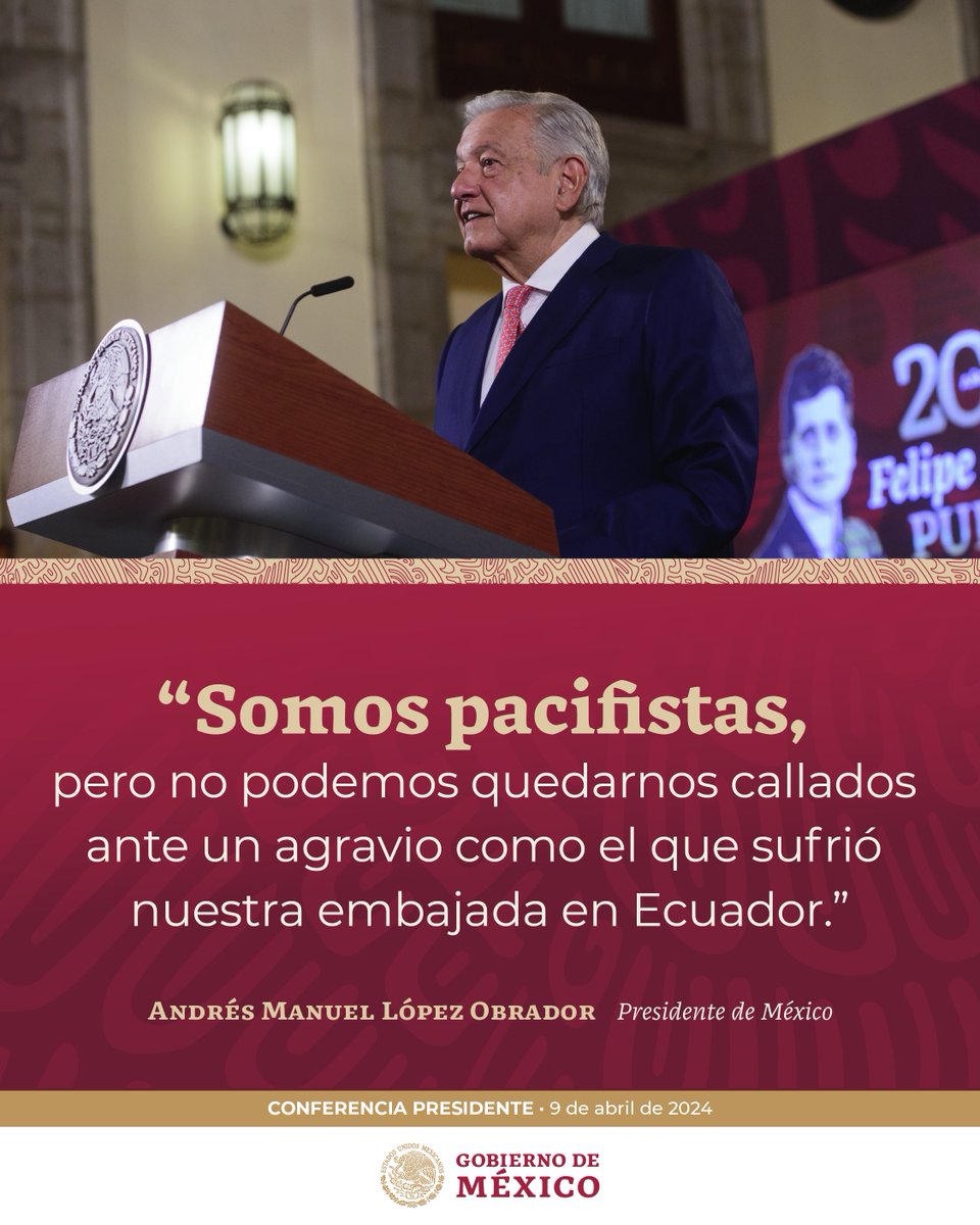 GobiernoMX's tweet photo. #ConferenciaPresidente | Martes 9 de abril de 2024. https://t.co/rf3VD7z22i