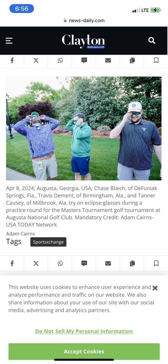 ChicoBlaich's tweet photo. Finally, My 5 seconds of fame… #themasters https://t.co/CFrkqIzIfx