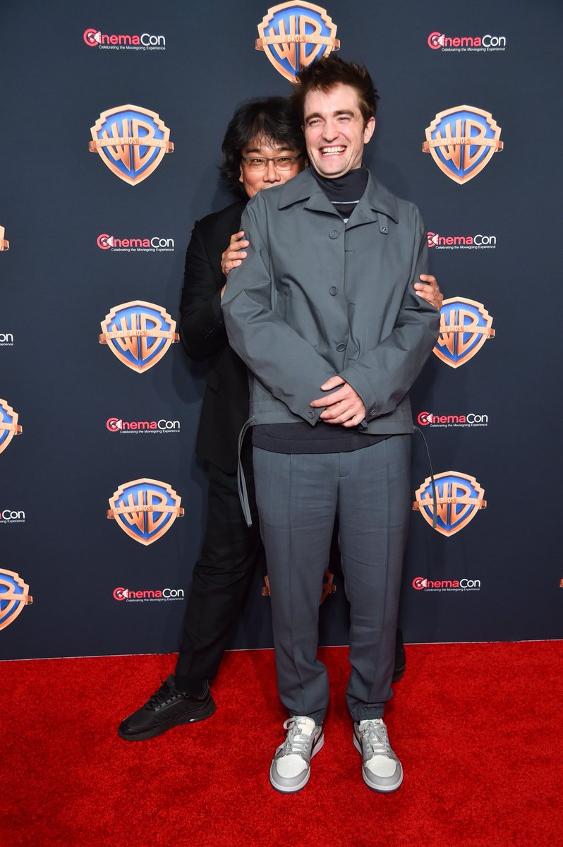 Robert Pattinson and Bong Joon-ho attend a special event for their new movie 'The Big Picture' in Las Vegas, Nevada.