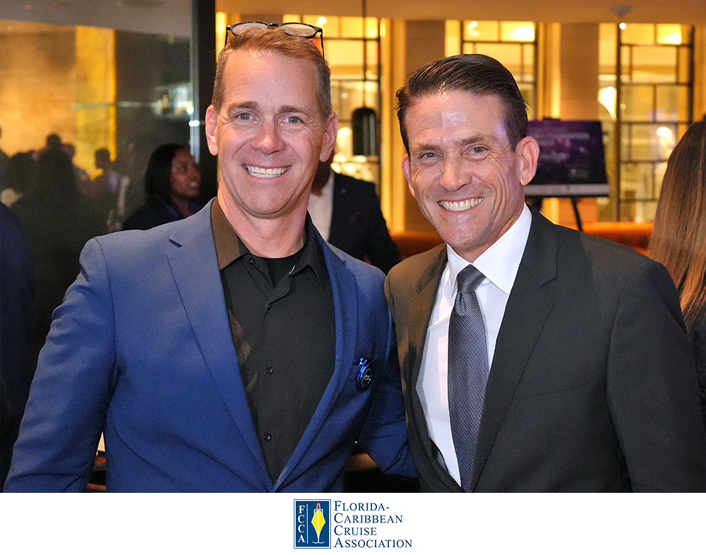 What an incredible evening at the FCCA Foundation Shining Stars Dinner so far✨🎉! We have the President of @PrincessCruises , John Padgett, with us (left) sharing his infectious energy alongside Carlos Torres de Navarra, MBA of Azul Destinations. #FCCAFoundation #STCGlobal