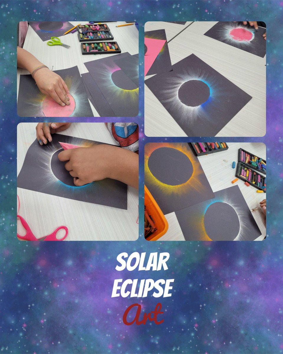 We may not have gotten to see the Eclipse through the clouds but we learned all about them and in art today we created them! Thank you Ms. Lapushansky for bringing the science to life!