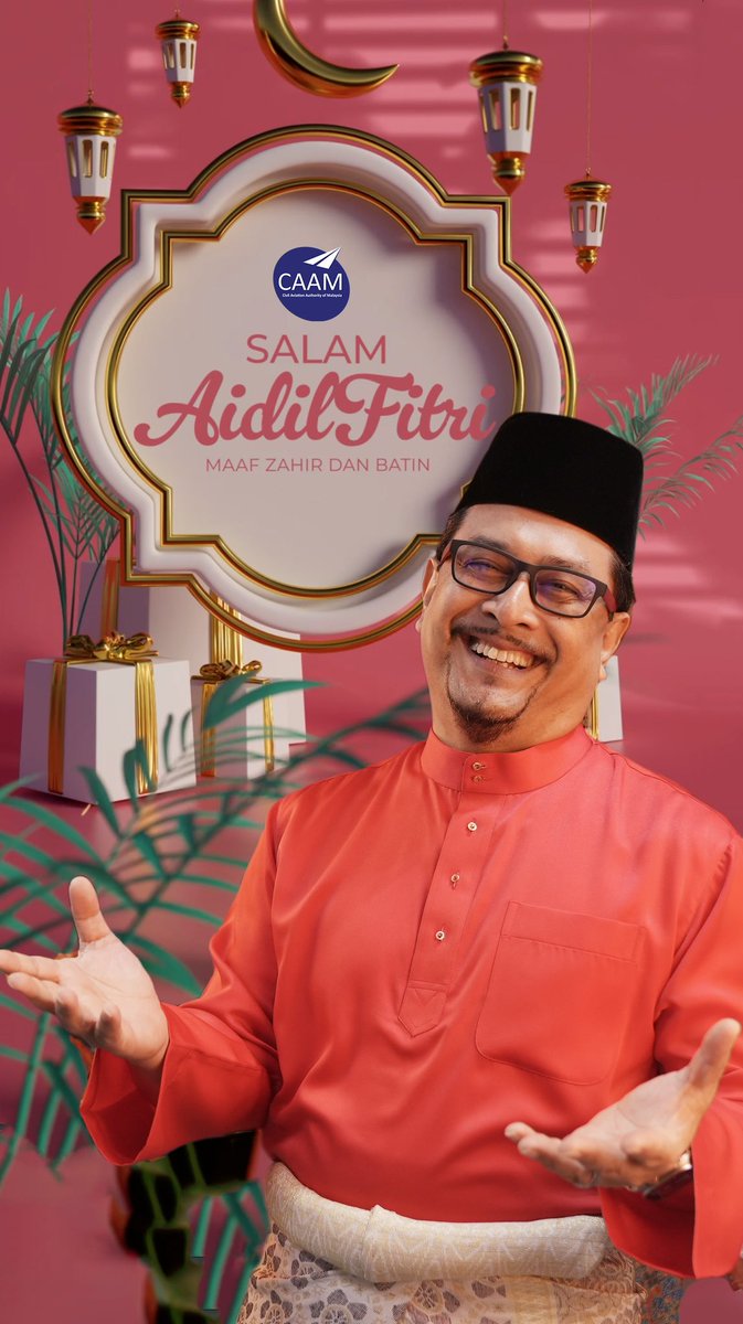 Semoga Aidilfitri kali ini disambut dalam suasana meriah, gembira & selamat tidak kira di mana anda berada.

Saksikanlah Perutusan daripada Dato’ Kapten Norazman Mahmud khas buat semua. ✨

#TeamCAAM #SalamAidilfitri2024

instagram.com/reel/C5j0ntlSD…