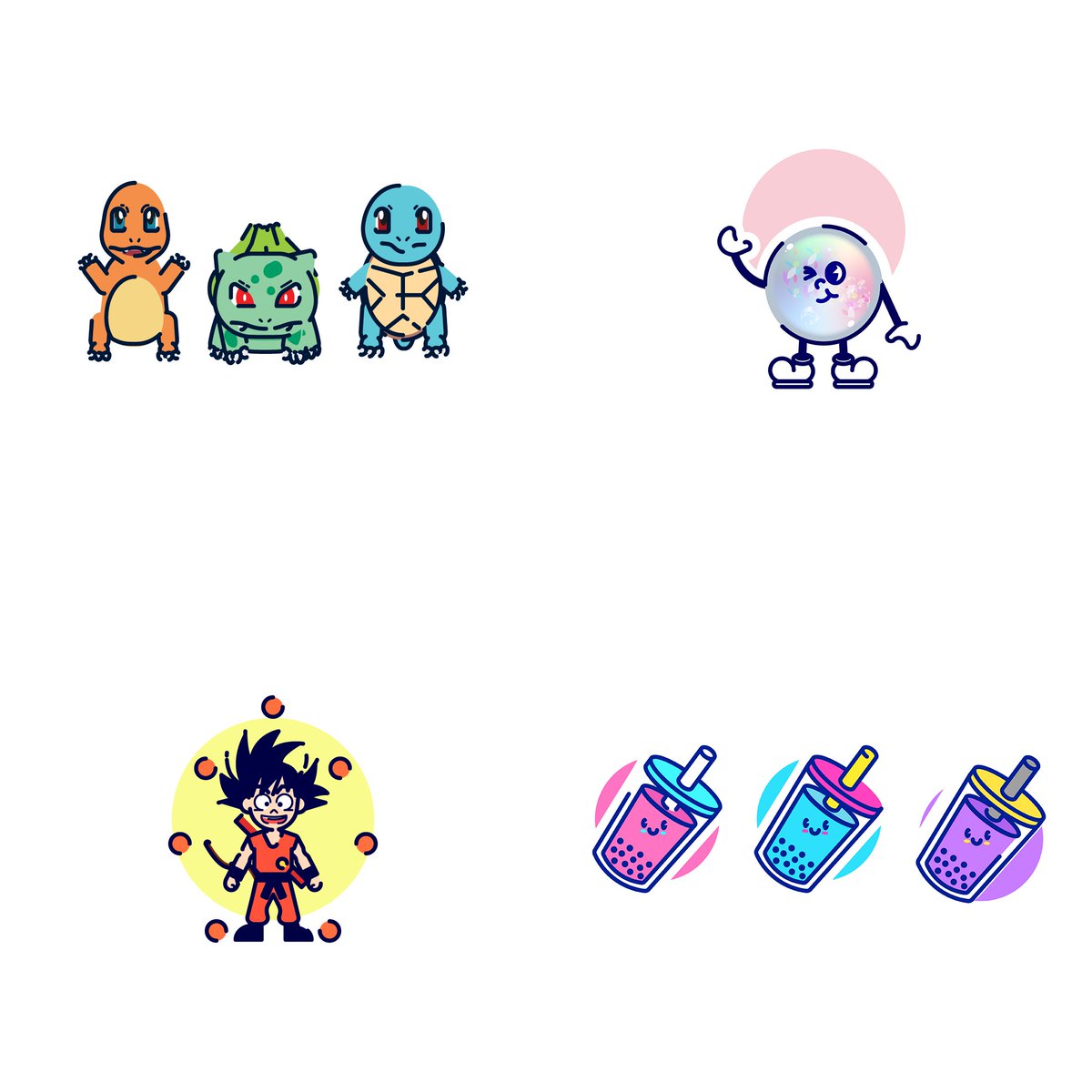 psinesthesia's tweet photo. happy #PortfolioDay ! I'm Psi, a vector artist who's fond of broken line art and fun colors, and I stream my process! c: https://t.co/r8Zko9ei5w