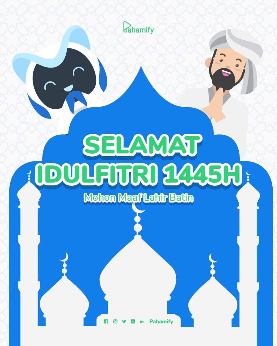 Mipi mengucapkan Selamat Hari Raya Idulfitri 1 Syawal 1445 H 🕋🕌 Mipi mohon maaf atas segala kekurangan dan kesalahan. Mipi akan terus berusaha buat jadi yang lebih baik lagi dalam menemani proses belajar Pahamifren ke depannya🥳