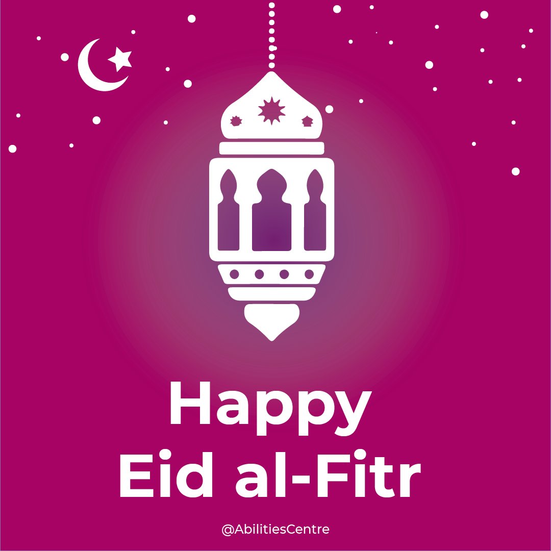 🌒Happy Eid Al-Fitr🌘 As the crescent moon shines bright, let’s come together to celebrate Eid Al-Fitr the end of Ramadan, a month of fasting, prayer, and spiritual growth✨🕌! Wishing you and your loved ones a blessed Eid Al-Fitr! 🕊️🌙 #Eid ALFitr #Ramadan #AbilitiesCentre