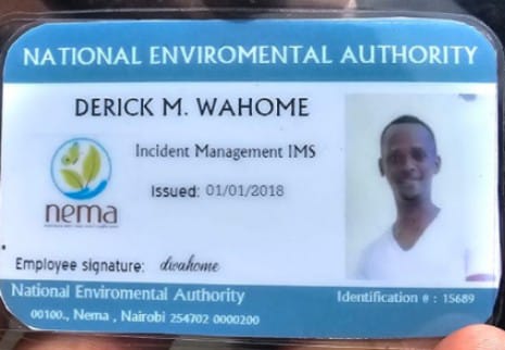 Four suspects, Maureen Nekesa, Judith Sauke, Derrick Wahome and Benson Baraza were arrested on 9th April 2024 in Ruiru town impersonating NEMA Environmental inspectors. The four were undertaking inspection in a facility within Ruiru township. The management of the facility