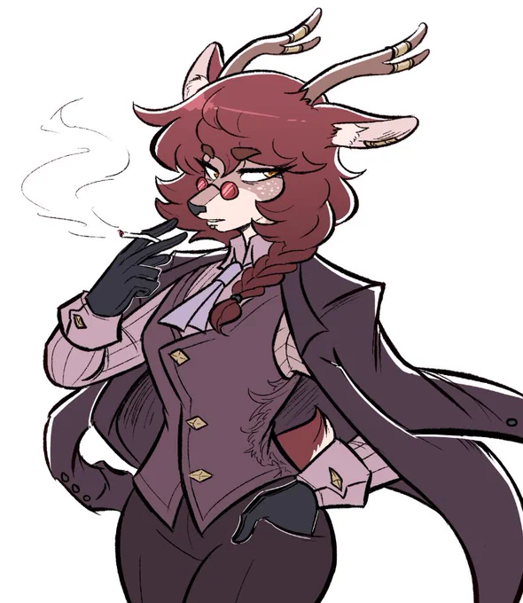 an old arknights oc i did a year ago. my mafioso boss elenora 