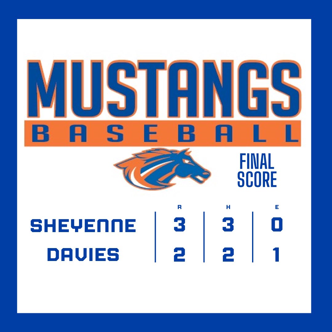 Sheyenne Mustangs Baseball (@wfsheyennebsb) on Twitter photo Mustangs win 3-2 against Fargo Davies <a href="/edcscores/">Eastern Dakota Conf.</a> @wdaysports <a href="/KVRRSports/">KVRR Sports</a> <a href="/westfargo/">InForum West Fargo</a> Mustangs win 3-2 against Fargo Davies <a href="/edcscores/">Eastern Dakota Conf.</a> @wdaysports <a href="/KVRRSports/">KVRR Sports</a> <a href="/westfargo/">InForum West Fargo</a>