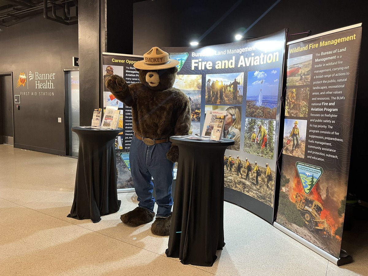 Come visit @smokey_bear at the @Suns game tonight. Learn more about how to #PreventWildfires and join Smokey’s Team. It takes teamwork to prevent wildfires Arizona. #AZFire