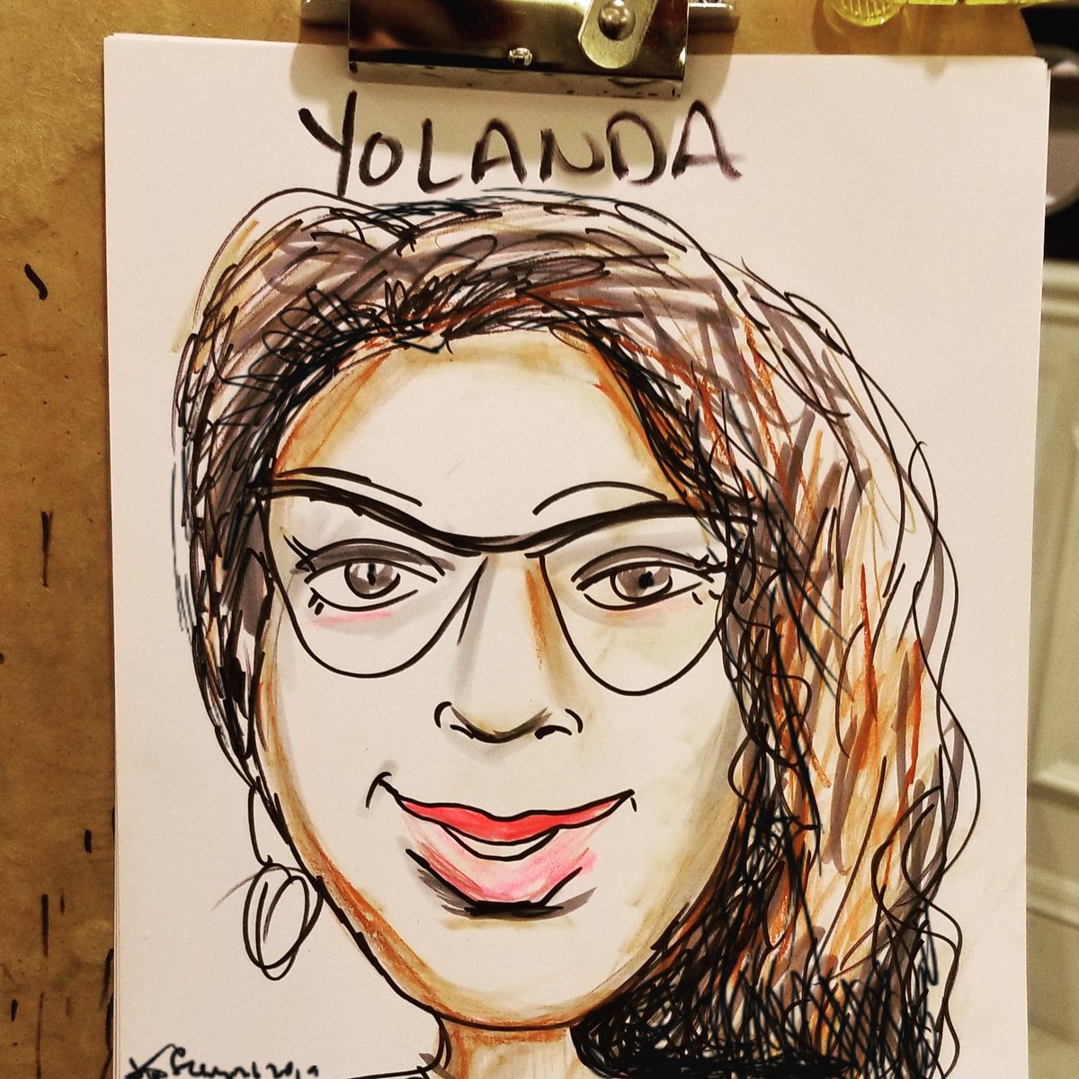 50th #BirthdayParty in #LakeWorthFlorida near #WestPalmBeach for a beloved #SocialWorker included #Caricature drawings by #DelrayBeach and #MiamiCaricatureArtist Jeff Sterling from FloridaCaricatures.Com