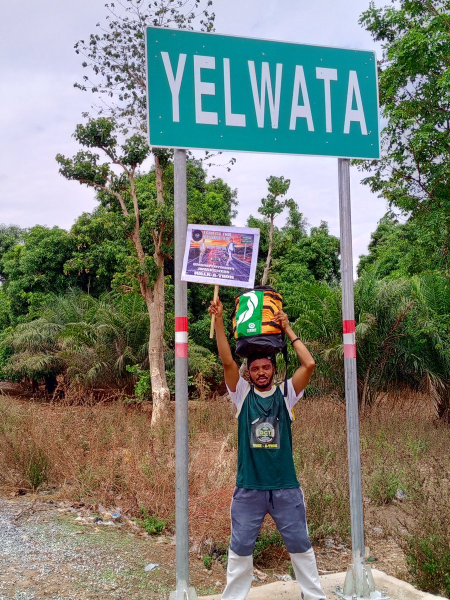 Earlier today, during my walkathon, I entered YELWATA in Benue state and I was welcomed by the women of the village. They also informed me that they are in support because their children are also students and some graduates. @_oluwaseun9 @AskPHPeople @instablog9ja @SimFubaraKSC