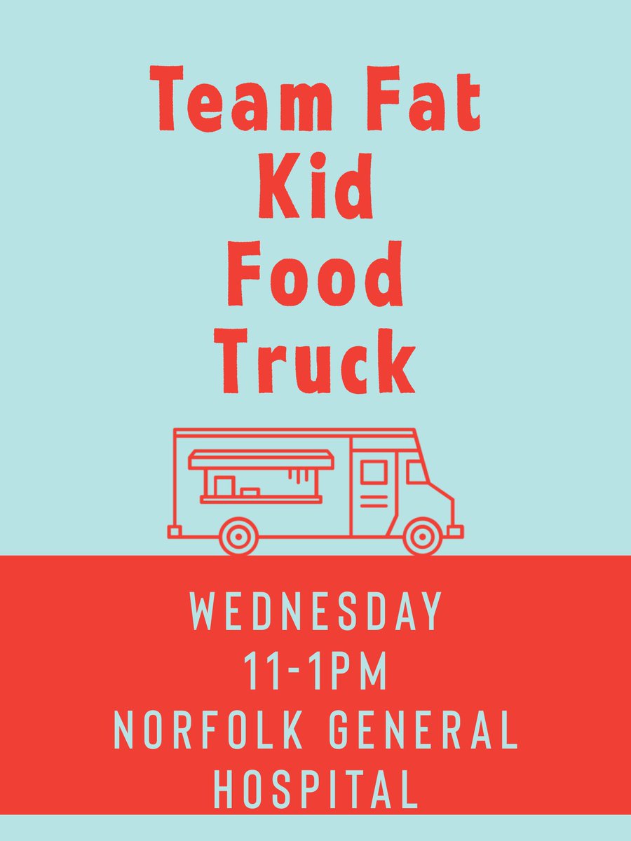 Wednesday #cheatday is going right over your #humpday with @teamfatkidfoodtruck at @norfolkgeneralhospital 11-1pm!
#teamfatkidfoodtruck #mmb8con #cheatdayeveryday #teamfatkidnation #tfk #teamfatkid