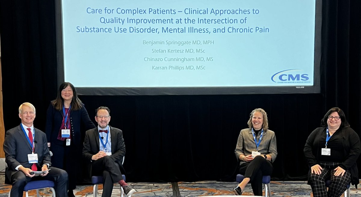 I was so happy to co-present a “mini-plenary” at the Centers for Medicare and Medicaid Services Quality Conference 2024. “Care for complex patients: clinical approaches to quality improvements at the intersection of substances disorders, mental illness and chronic pain” Dr Ben…