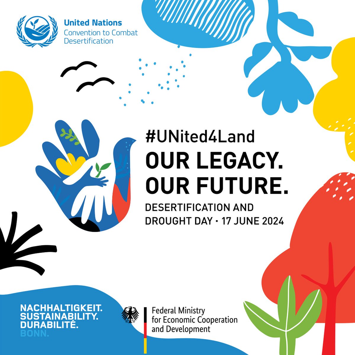 #DesertificationAndDroughtDay, let's unite for land: our legacy, our future. 🌱
Every second, 4 football fields of land degrade - we aim to restore 1.5 billion hectares by 2030. Join us in reversing land loss for a sustainable tomorrow. #United4Land ➡️ unccd.int/DDD2024