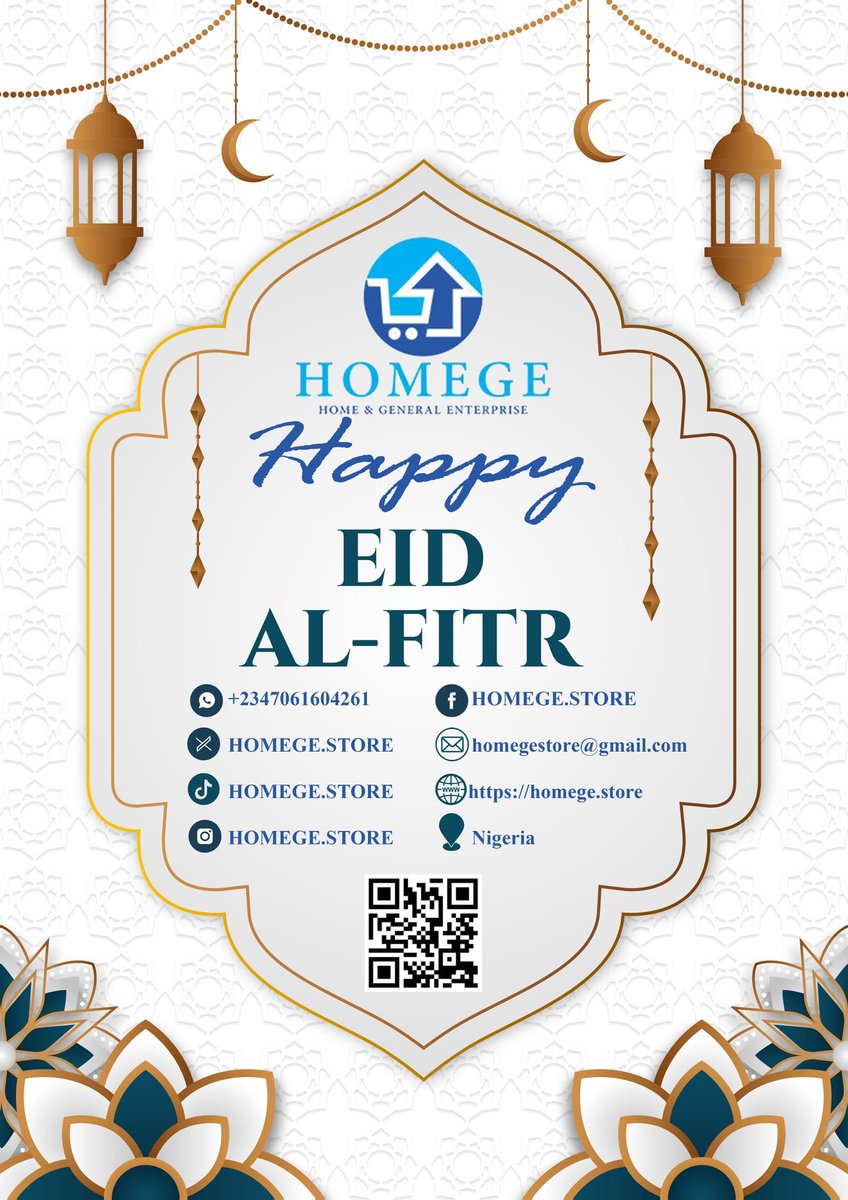 #HOMEGESTORE wish to celebrate Eid-Fitr with you.
We pray for more Blessings, Lasting Peace & prosperity from all of us to all of US.
#Eidfitr2024 #Staysafe  #Bevigilant