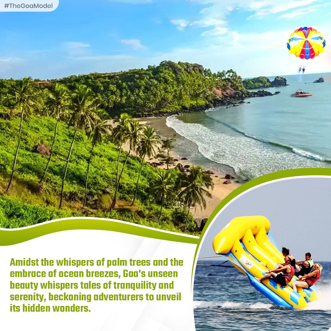 Amidst the whispers of palm trees and the embrace of ocean breezes, Goa's unseen beauty whispers tales of tranquility and serenity, beckoning adventurers to unveil its hidden wonders. #TheGoaModel #GoaBeauty #Serenity #HiddenWonders #UnveilGoa #ExploreNature #CoastalCharm