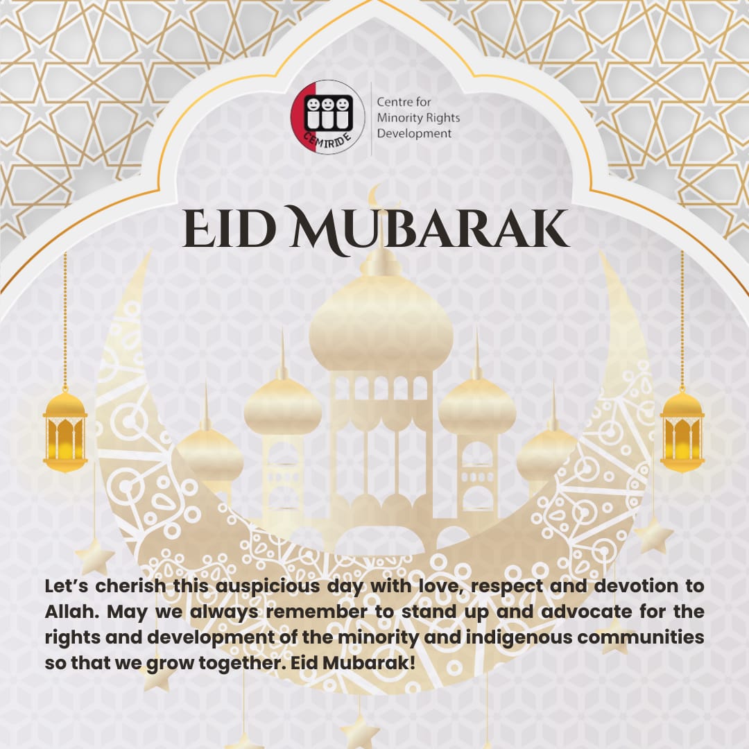 We celebrate this day with love and devotion to Allah, as the government commits to do away with vetting during Identity Card applications for some communities and promise to gazette Nubian community as part of the Kenyan community.  
Our diversity is our strength!

Eid Mubarak!