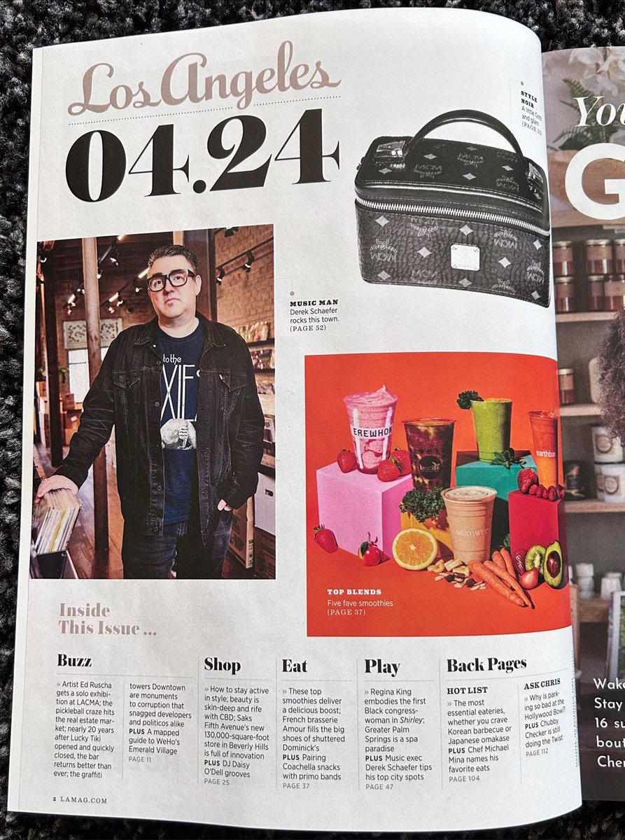 darewreck's tweet photo. HUGE thanks to @LinaLecaro for reaching out &amp; bestowing this honor on me when she handpicked me as the first subject (&amp; centerfold) for her new “My L.A.” section in the April 2024 edition of @LAmag! I gotta run now…my 15 minutes are up!⏰#musicman #onthelist #concertconnoisseur https://t.co/eu7lRduwTK