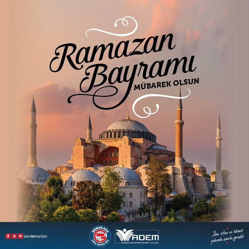 Aziz milletimizin ve tüm İslam aleminin Ramazan Bayramı'nı tebrik ediyor, daha nice bayramlara hep birlikte sağlık, huzur ve mutluluk içerisinde erişmeyi temenni ediyoruz.
#RamazanBayramı’mız Mübarek Olsun. ☺️
<a href="/ADEMgenelmerkez/">ADEM Genel Merkez</a> 
<a href="/_aliyalcin_/">Ali YALÇIN</a> 
<a href="/mstemrebalci/">Mesut Emre Balcı</a> 
<a href="/salihoglu_vedat/">Vedat SALİHOĞLU</a>