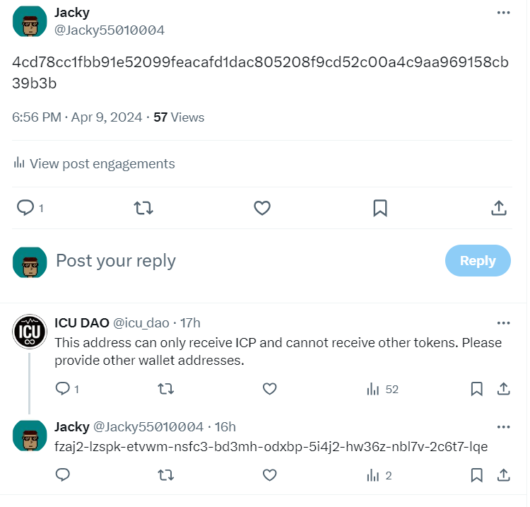 Jacky55010004's tweet photo. @icu_dao I can't find my add, too ! please check, Sir ! fzaj2-lzspk-etvwm-nsfc3-bd3mh-odxbp-5i4j2-hw36z-nbl7v-2c6t7-lqe https://t.co/H6Crl3NDPp