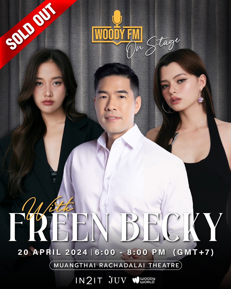 🙏🥳 ขอบคุณทุกกระแสตอบรับที่มีให้ Woody FM on Stage with Freen Becky และความรักของทุกคนที่มีให้ 'ฟรีน - เบคกี้' นะครับ และใครที่ขอ Live Streaming เอาไว้ เตรียมปักหมุดรอกันได้เลย! 🤩 🙏🥳 Thank you to everyone for the overwhelming response to Woody FM on Stage with Freen Becky