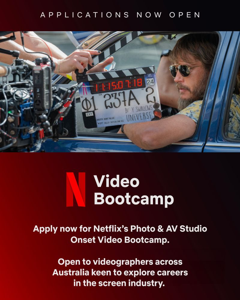 ⏳ Hurry, Canberra videographers! @NetflixANZ Video Bootcamp applications close soon (14 April, 9pm AEST)! 🎥 Dive into a two-day intensive in Sydney (6-7 May) to boost your storytelling skills. Apply now before it's too late! loom.ly/z9pHw-0 📷 Netflix LinkedIn