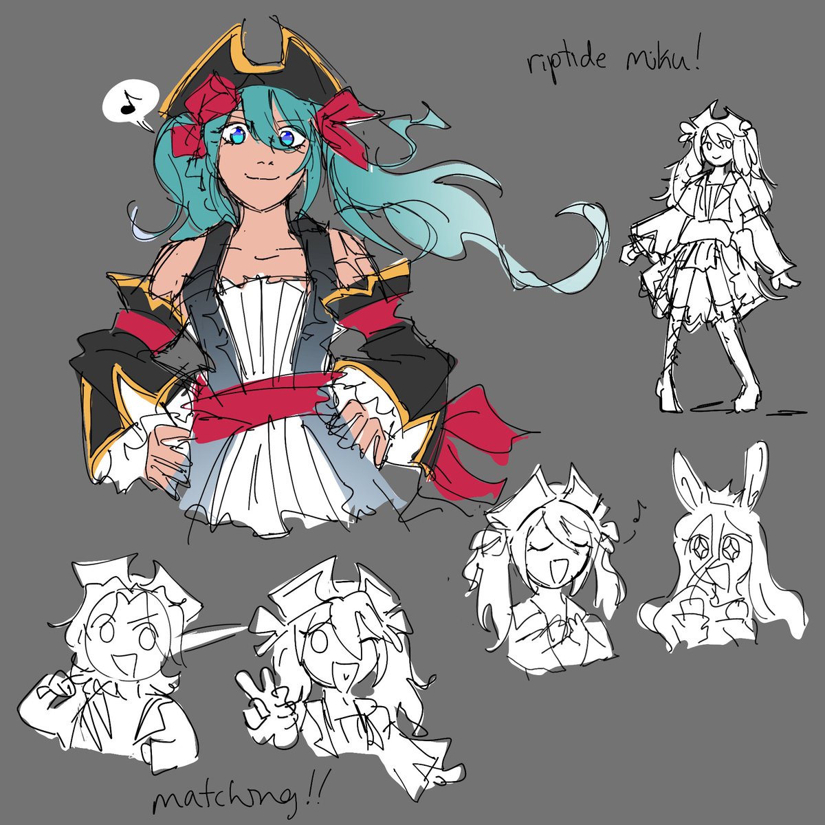 Had a bad day so i treated myself to riptide miku sketch page. She should be in i think #jrwi #HatsuneMiku #jrwiriptide #jrwifanart