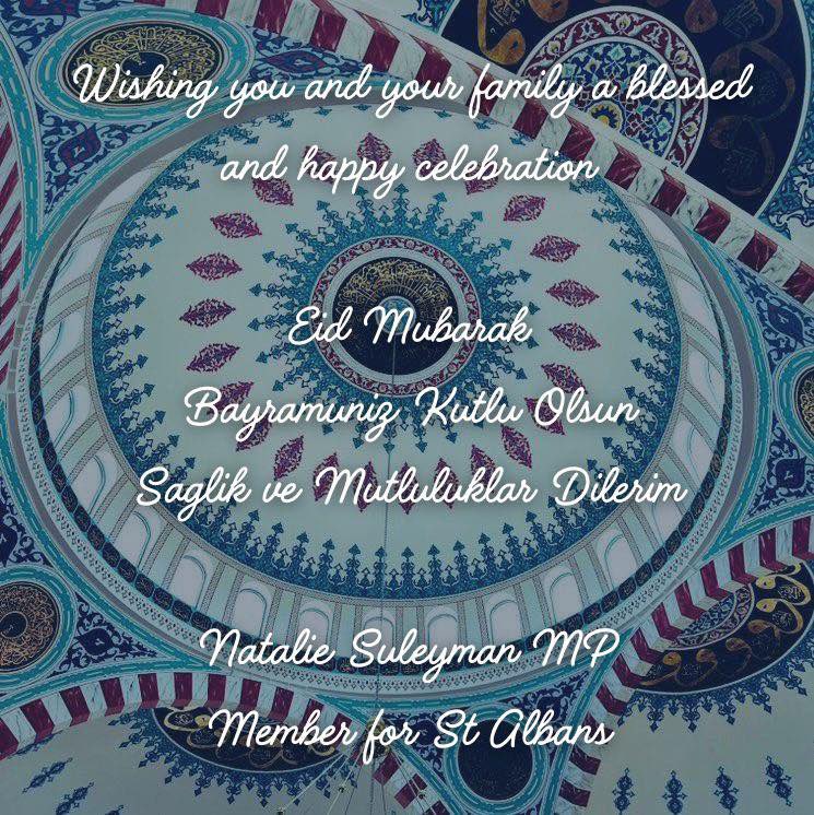 NatalieSuleyman's tweet photo. Hayırlı Mutlu Bayramlar Dilerim.🌙
From my family to yours I send my best wishes to everyone celebrating Bayram-Eid al-Fitr ☪️
May it be filled with happiness, good health with family and friends.
Eid Mubarak and Bayraminiz Kutlu Olsun!
#EidMubarak #mutlubayram #EidalFitr https://t.co/6SnJ83vMU4
