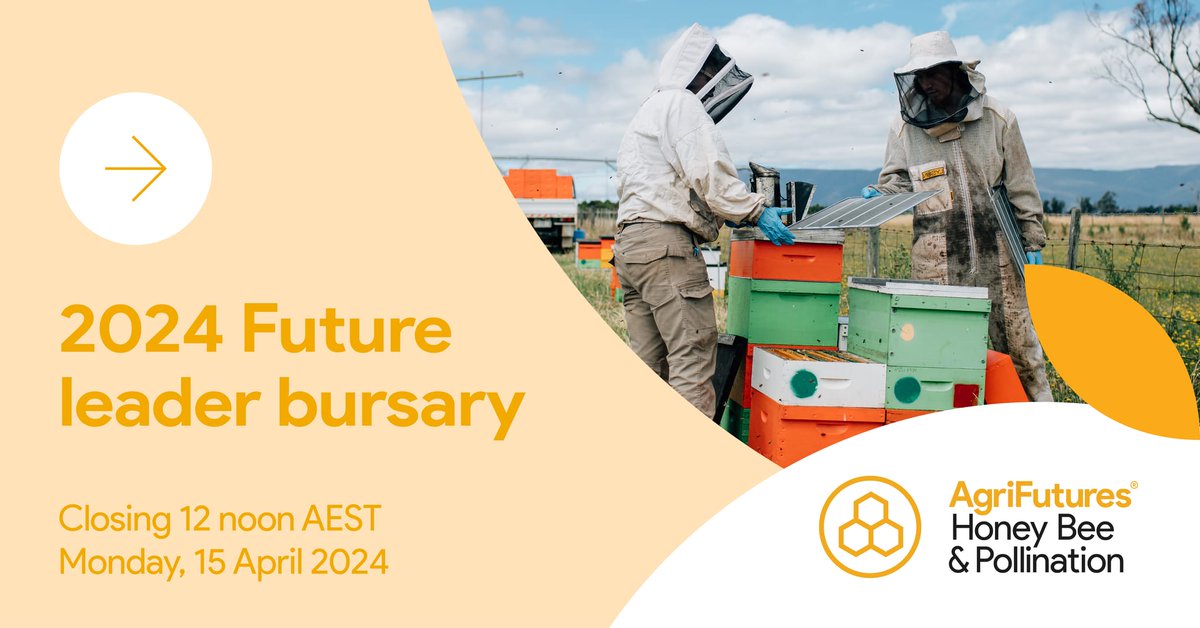 📣 Attention young beekeepers, scientists, or those passionate about beekeeping 📣 Applications for the AgriFutures Honey Bee & Pollination Program Future Leaders Bursary closes Monday, 15 April 2024 at 12 noon 🌟 Apply now bit.ly/4ceEZeu
