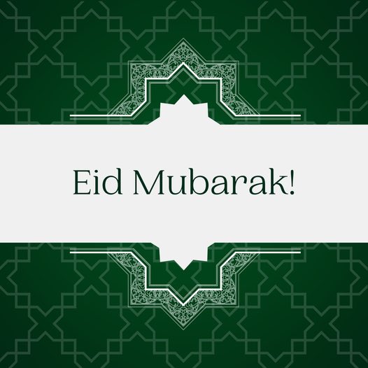 Eid Mubarak! As people around the world celebrate Eid al-Fitr, Muslims in Gaza, Sudan, Yemen, & other places, will not be able to celebrate Eid properly due to conflict & hunger. Each of us can draw encouragement from the values of solidarity and empathy that are inspired by Eid