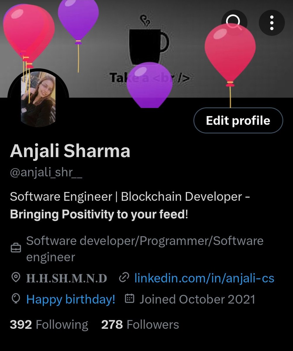 BALLOONS on my profile!
#birthdayVibes 

🫶🏻❣️