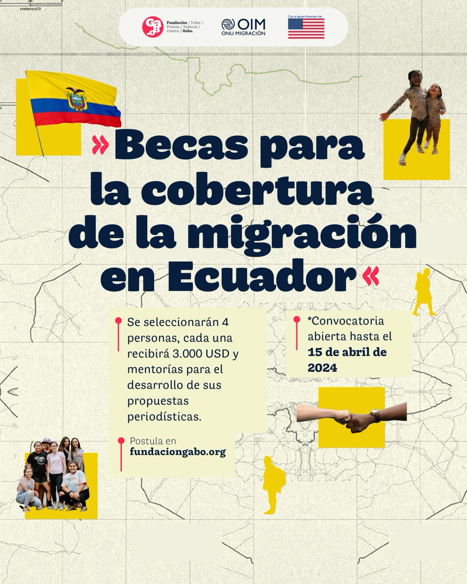 ✍️🏽¿Eres periodista independiente o vinculado a un medio de comunicación en Ecuador🇪🇨? 🤔 🤓Te invitamos a presentar tu propuesta de investigación periodística enfocada en la migración en tu país, a estas becas. Conoce las categorías y más➡️ bit.ly/4cuNa6m