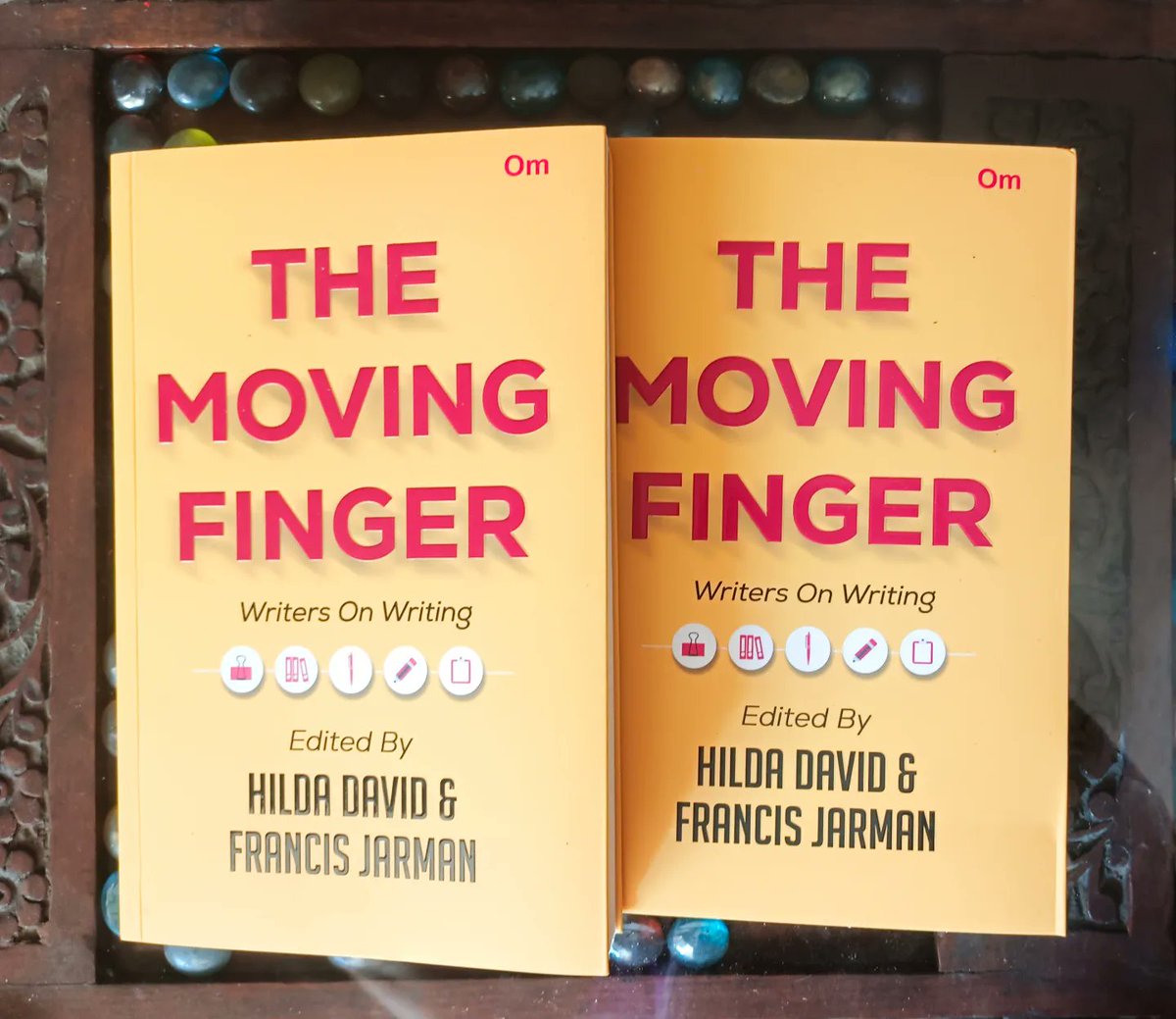 Delighted to have contributed an essay on writing mystery fiction, in this remarkable anthology on 'writers on writing', titled 'The Moving Finger', edited by Hilda David & Francis Jarman. A treasure trove for #writers & others. @ombooksdelhi #WritingCommmunity