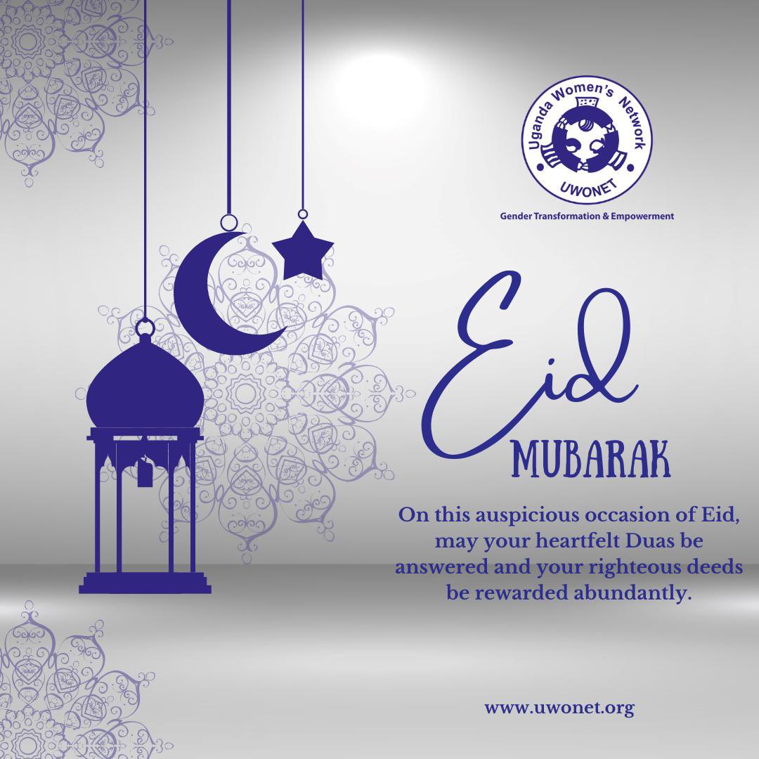 🌙✨Eid Mubarak from UWONET! On this special day, let's celebrate compassion, inclusion and empowerment. Like the diverse tapestry of Eid celebrations, let's renew our commitment to fostering equality, dignity, and opportunity for every woman. #Eidmubarak2024 #UnityInDiversity